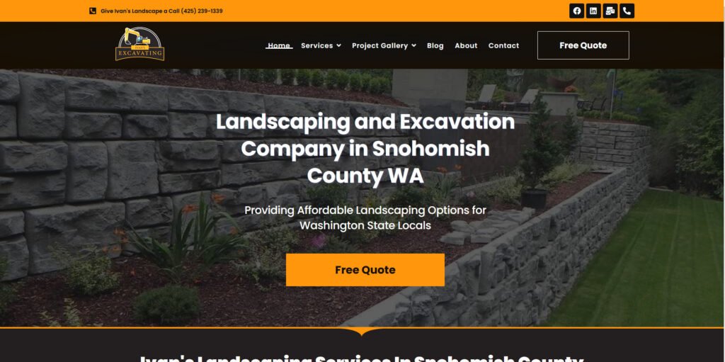 Ivan's Landscape and construction Landscape Company Snohomish County, WA Website