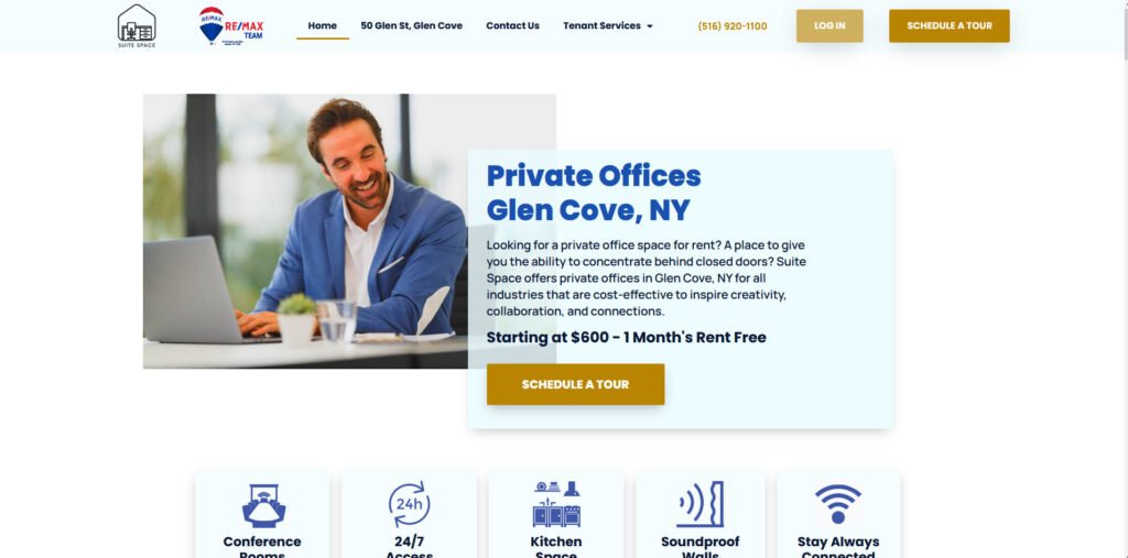 Suite Space Glen Cove, NY Private Office Space Website